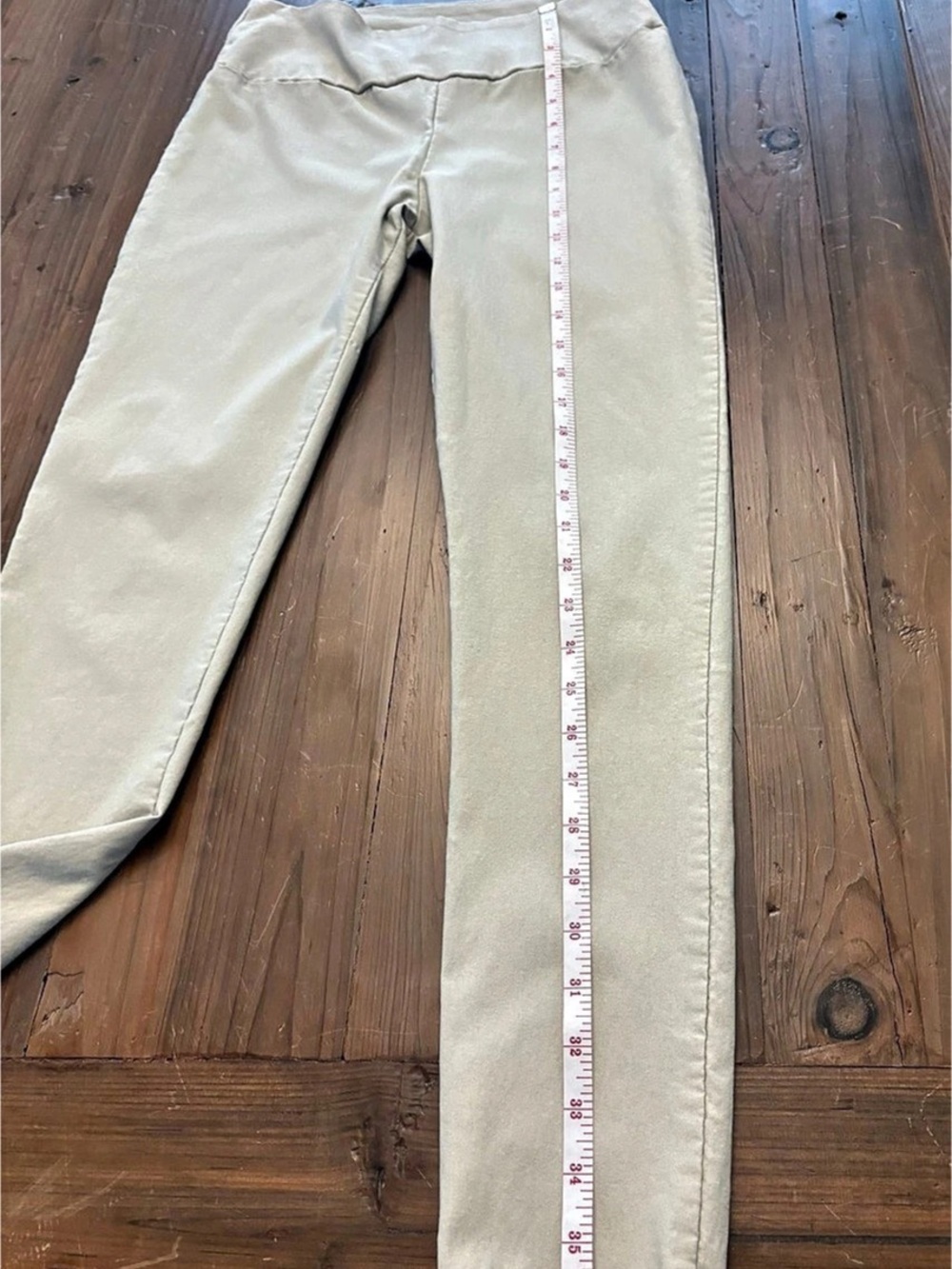 Hybrid & Company Khaki Beige Pull On Skinny Pants Size L - Picture 7 of 8
